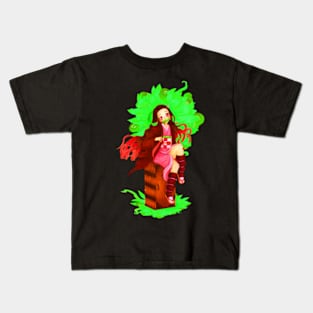 Beautiful Nezuko Kids T-Shirt